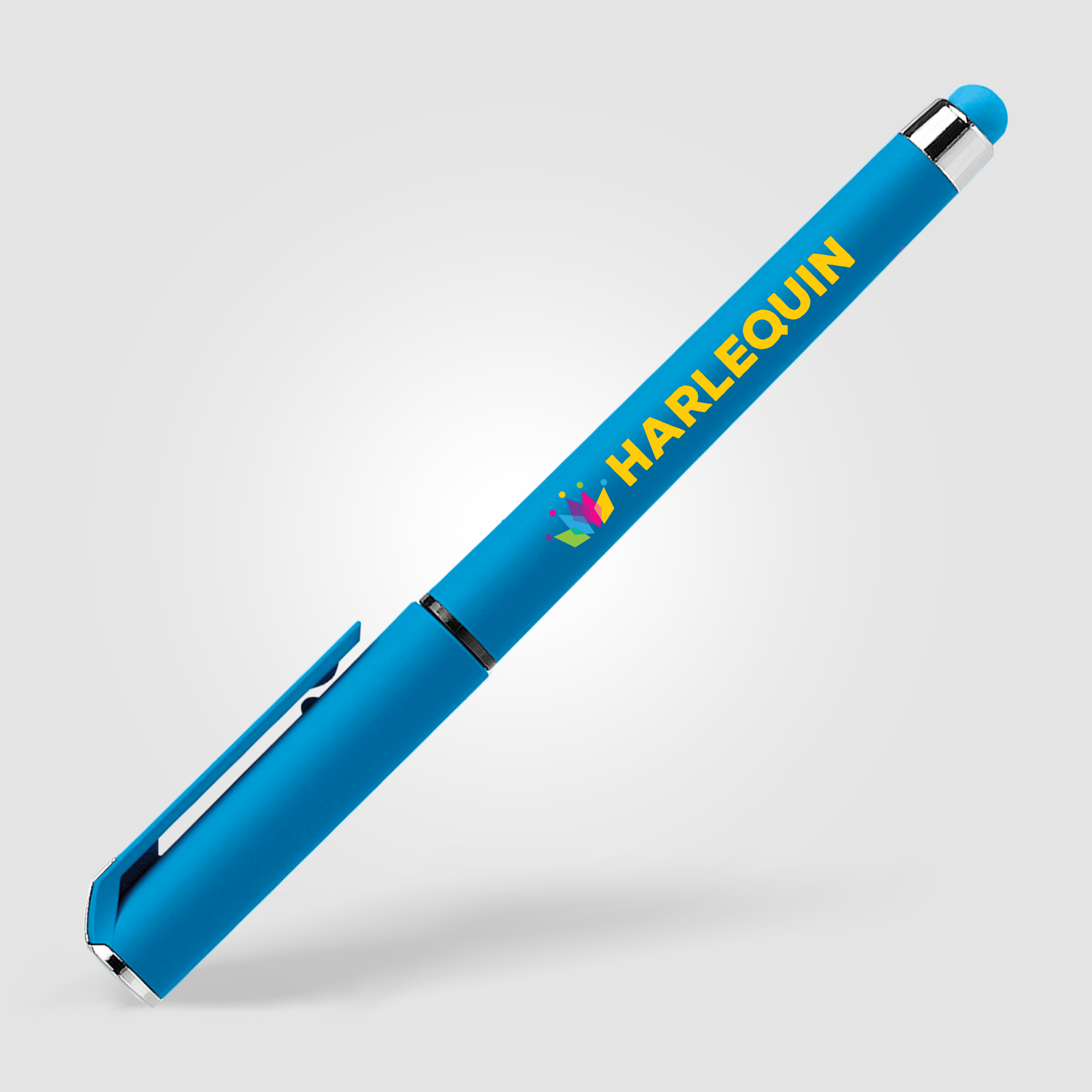 Stylo gel promotionnel fonction stylet - Islander Softy Bleu clair